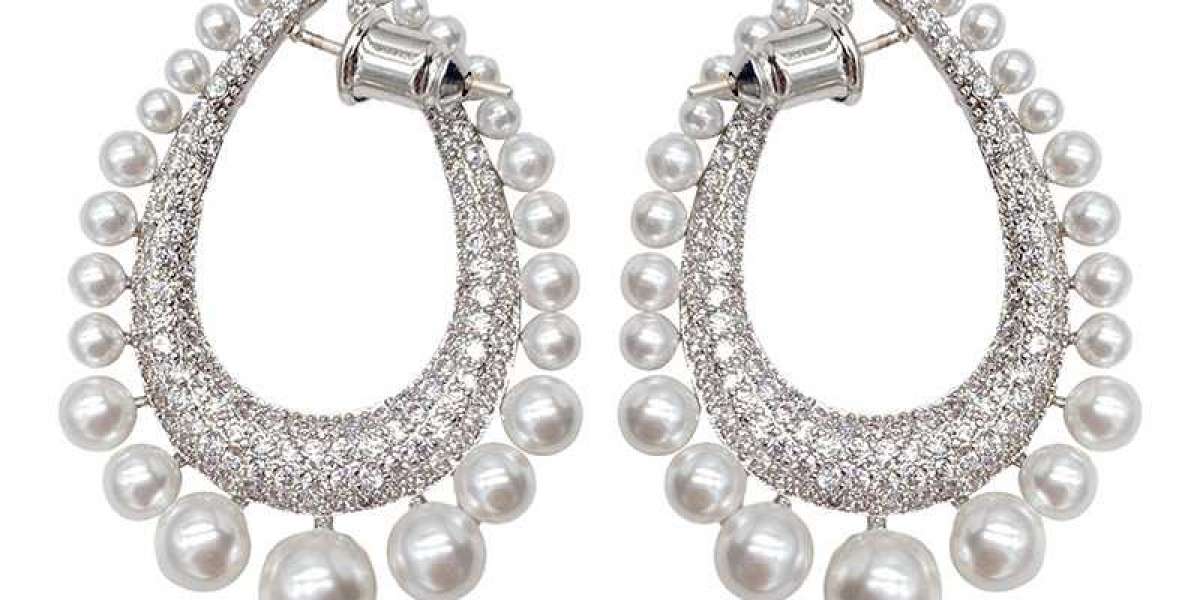 Elegance Redefined: The Timeless Allure of Diamond Row of Pearl Drop Earrings