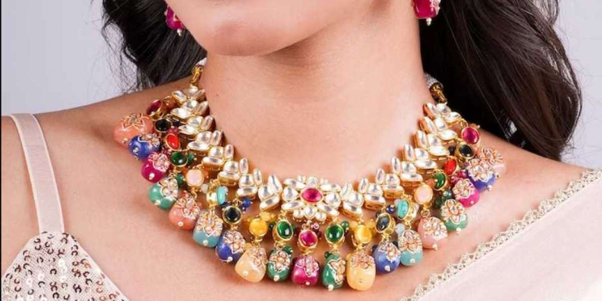 Navratan Jewelry Tanjore Kundan Necklace
