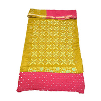 Enquire Now for Lemmon & Red Color Cotton Satin Bandhani Dress Material | KalaSanskruti Retail Private Limited