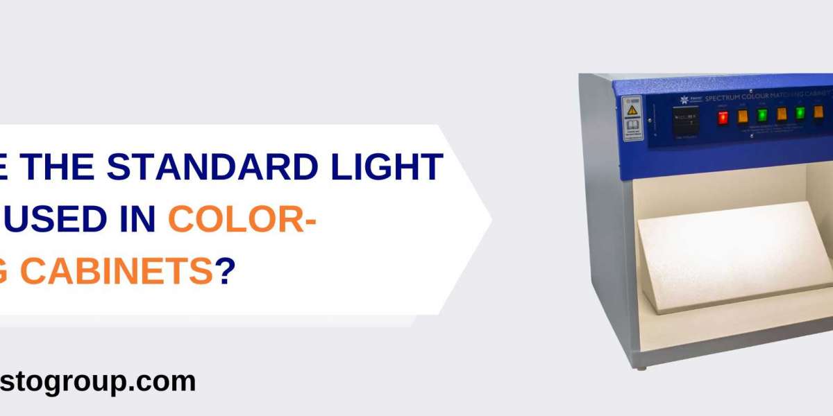 What are the standard light sources used in color-matching cabinets?