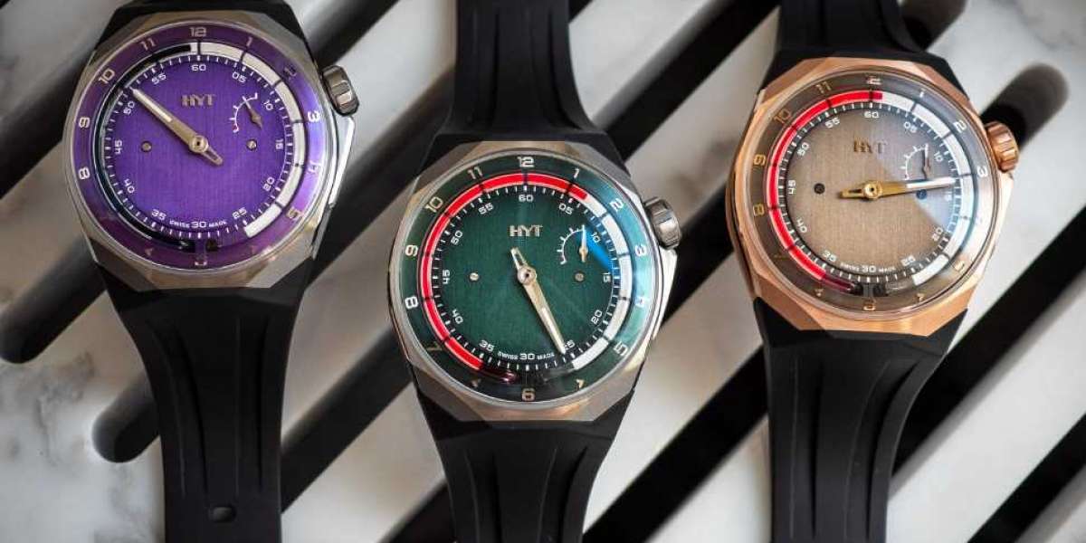 Replica HYT H1 BLACK DLC-PINK GOLD